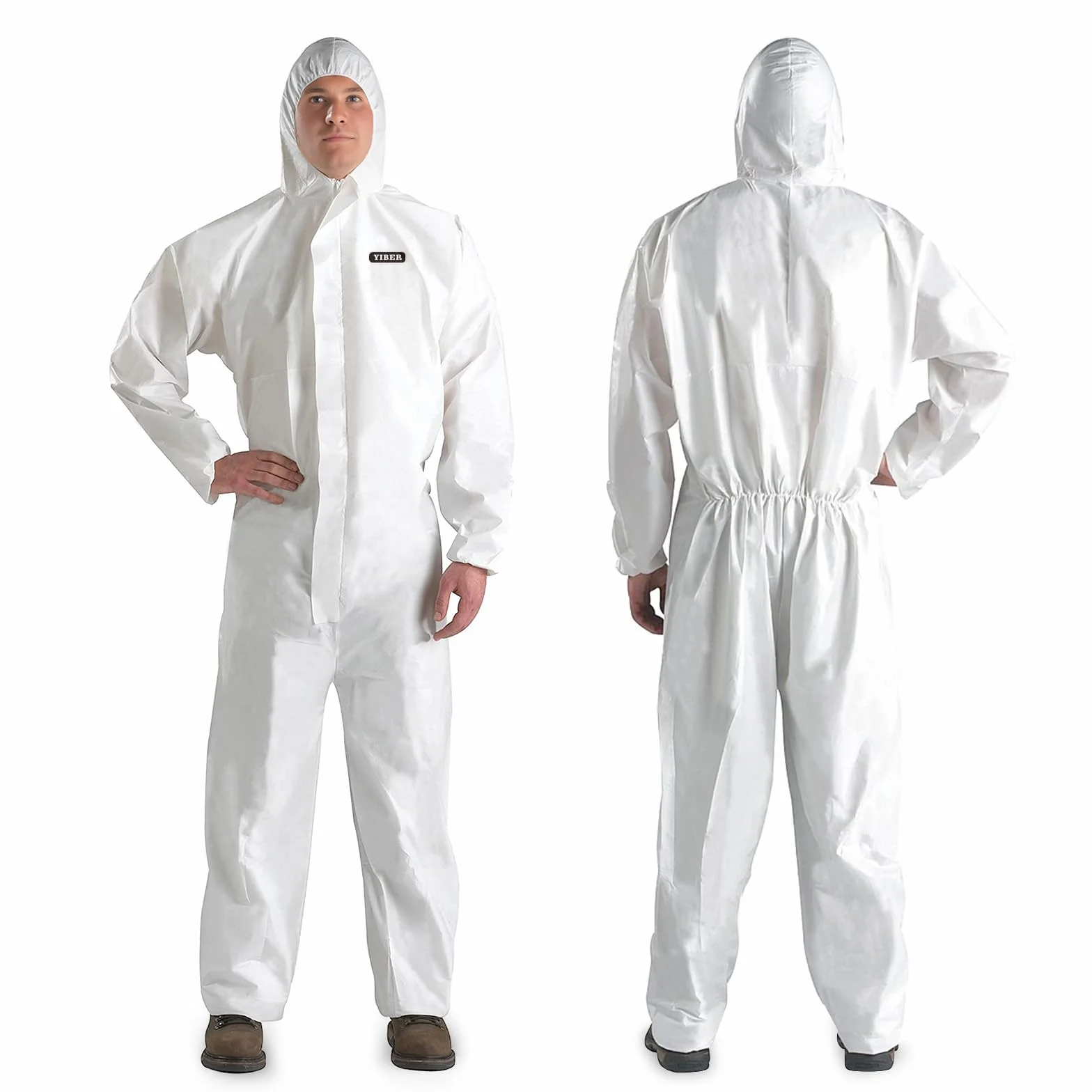 Tute Protettive Monouso Hazmat | Tute Protettive a Copertura Totale in 7 Taglie con Molteplici Specifiche & Materiale PPSB Robusto & Pellicola in PE | Sicure per Innumerevoli Applicazioni