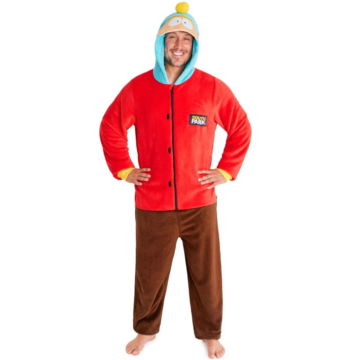 South Park Tuta Intera Uomo e Ragazzo, XS-3XL, Cartman Manica Lunga Incappucciato Pigiama Tuta, Onesie Uomo, Regali per Lui