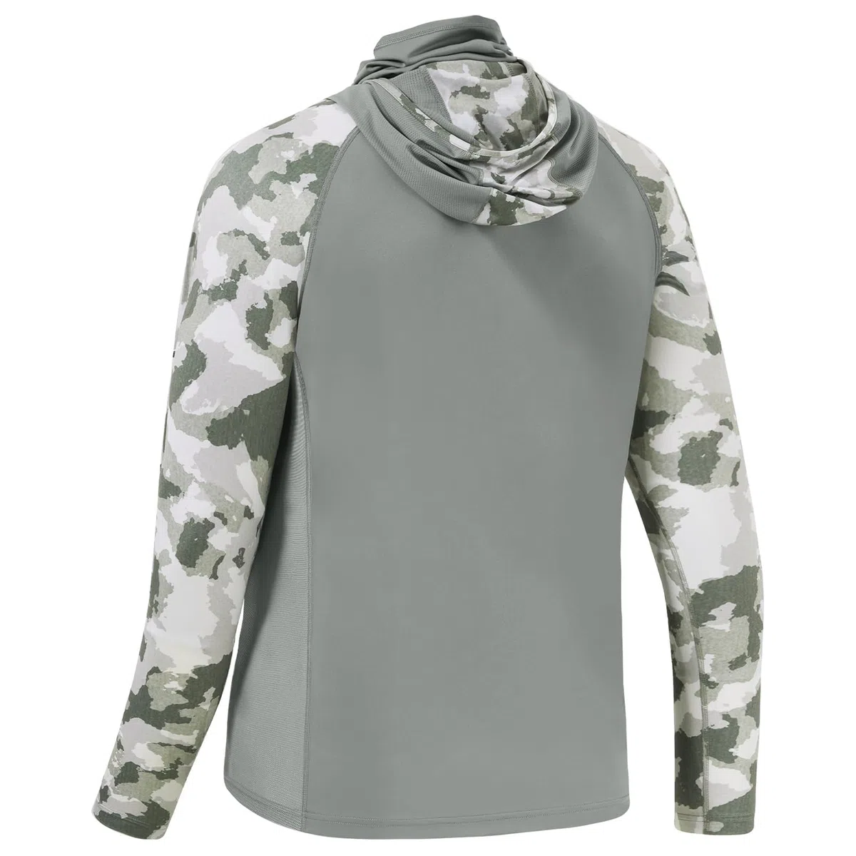 Bassdash Uomo UPF 50+ Felpa con Cappuccio per Protezione Solare Estiva a Maniche Lunghe Fishing Shirt Cooling Hoodie Camo Manica Lunga