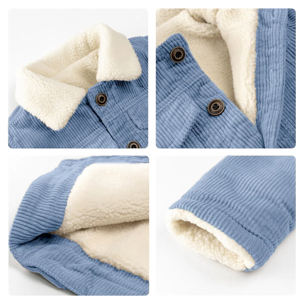 Volunboy Bambino Ragazzi Giacca in Pile Foderata, L'Autunno Inverno Sherpa Bambini Felpato Cappotto Giubbotto
