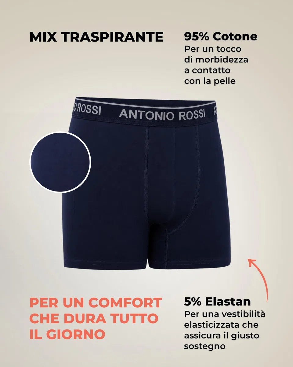 Antonio Rossi Antonio Rossi (Confezione da 12) Boxer Aderenti da Uomo Fitted Boxer Hipsters Uomo (Pacco da 12)
