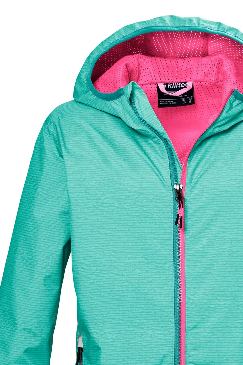 Killtec Kos 138 Grls Jckt Giacca funzionale/antipioggia con cappuccio Bambine e ragazze