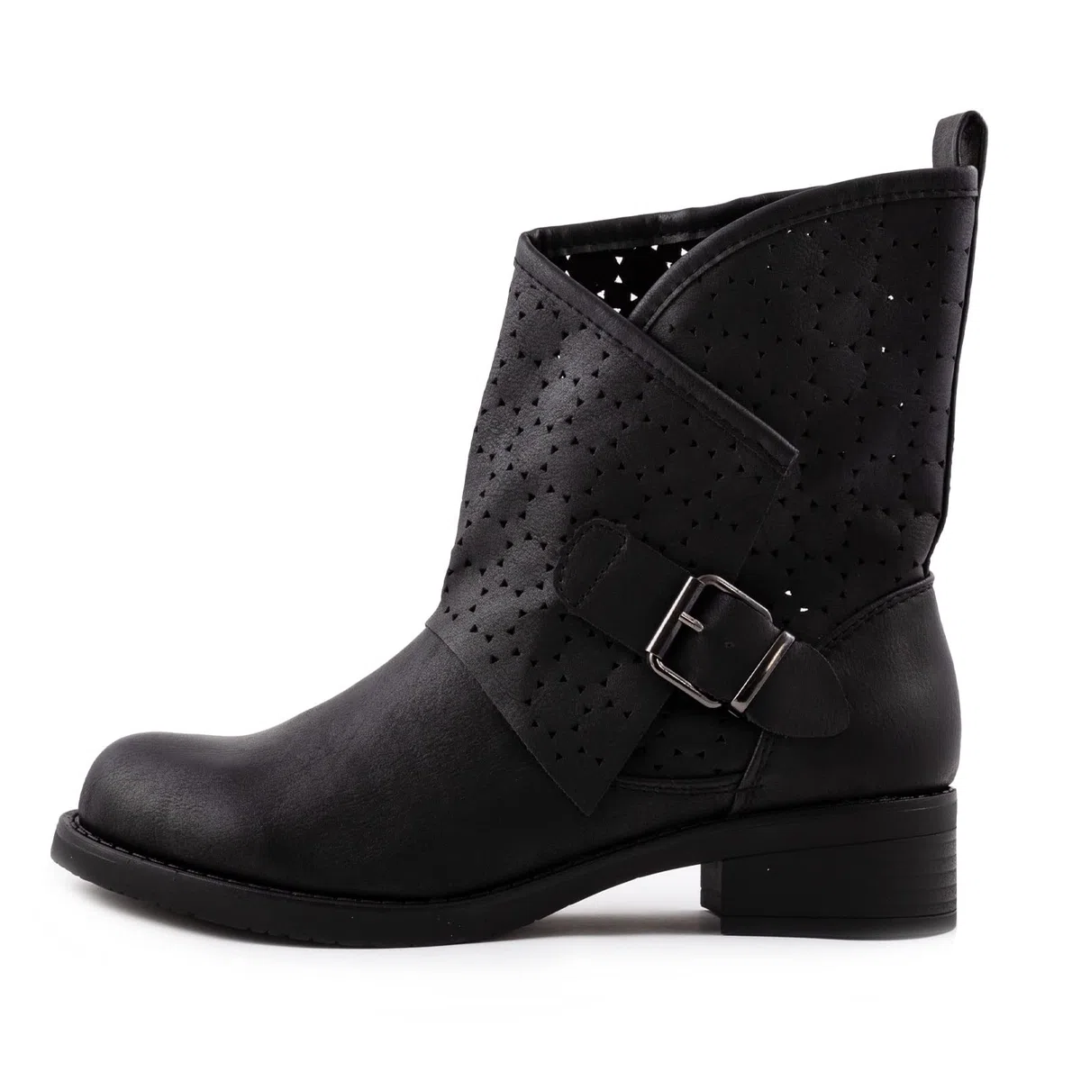 Toocool Stivali Donna Bassi Biker Motociclista Anfibi Fibbia Traforati G630