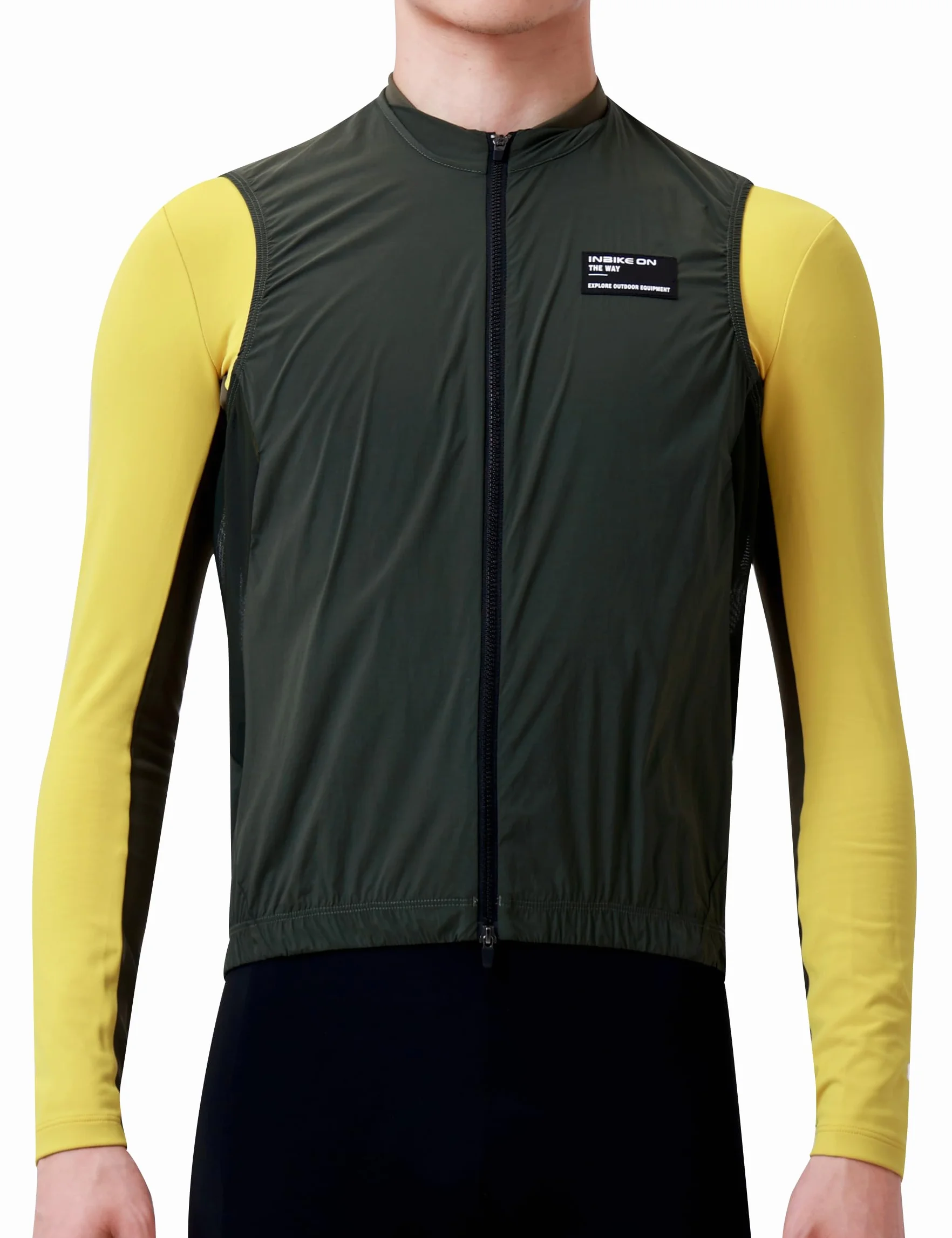 INBIKE Gilet Ciclismo Uomo Antivento Gilet Bici Estivo Sportivo Gilet Running Traspirante Leggero Anti-UV Catarifrangente Vita Quotidiana Unisex