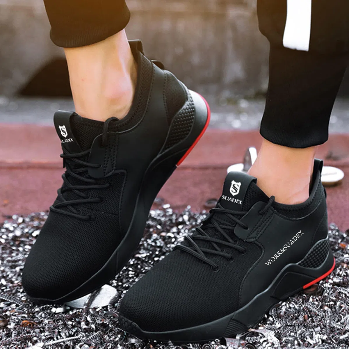 SUADEX Scarpe Antinfortunistiche Uomo Donna Scarpe da Lavoroleggere Alte Comode Scarpe Sicurezza