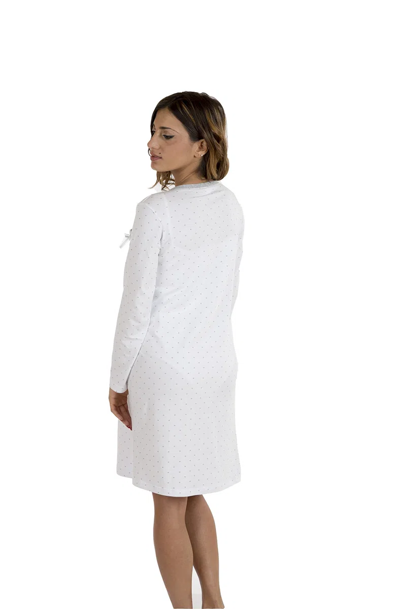 Premamy - Camicia Clinica per Premaman, Modello Aperto Davanti, Cotone bielastico, Pre-Post Parto