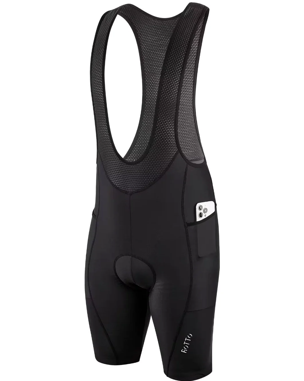 ROTTO Salopette Ciclismo Uomo Pantaloncini Bici Imbottiti con Spugna e Gel per Bicicletta su Strada e Mountain Bike