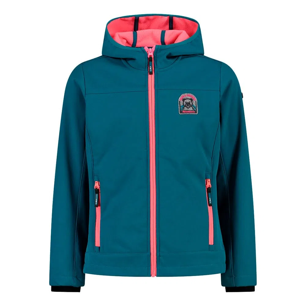CMP Giacca Da Bambina In Softshell Con Cappuccio Fisso Jacket Unisex - Bambini e ragazzi