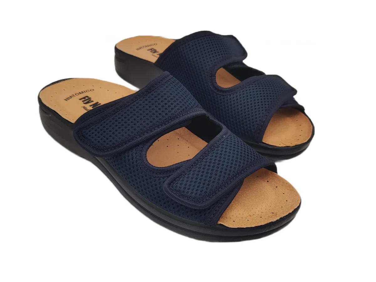 Fly Nature Eccezionali Ciabatte Uomo Casa Doppia Fascia in Nido d'Ape Pantofole AntiSudore Estive Aperte e Regolabili Sottopiede Anatomico Ciabatte Ortopediche Massimo Comfort 100% Made in Italy