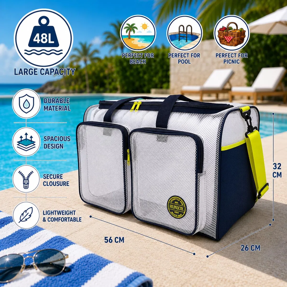 Borsa da spiaggia XXL per famiglia