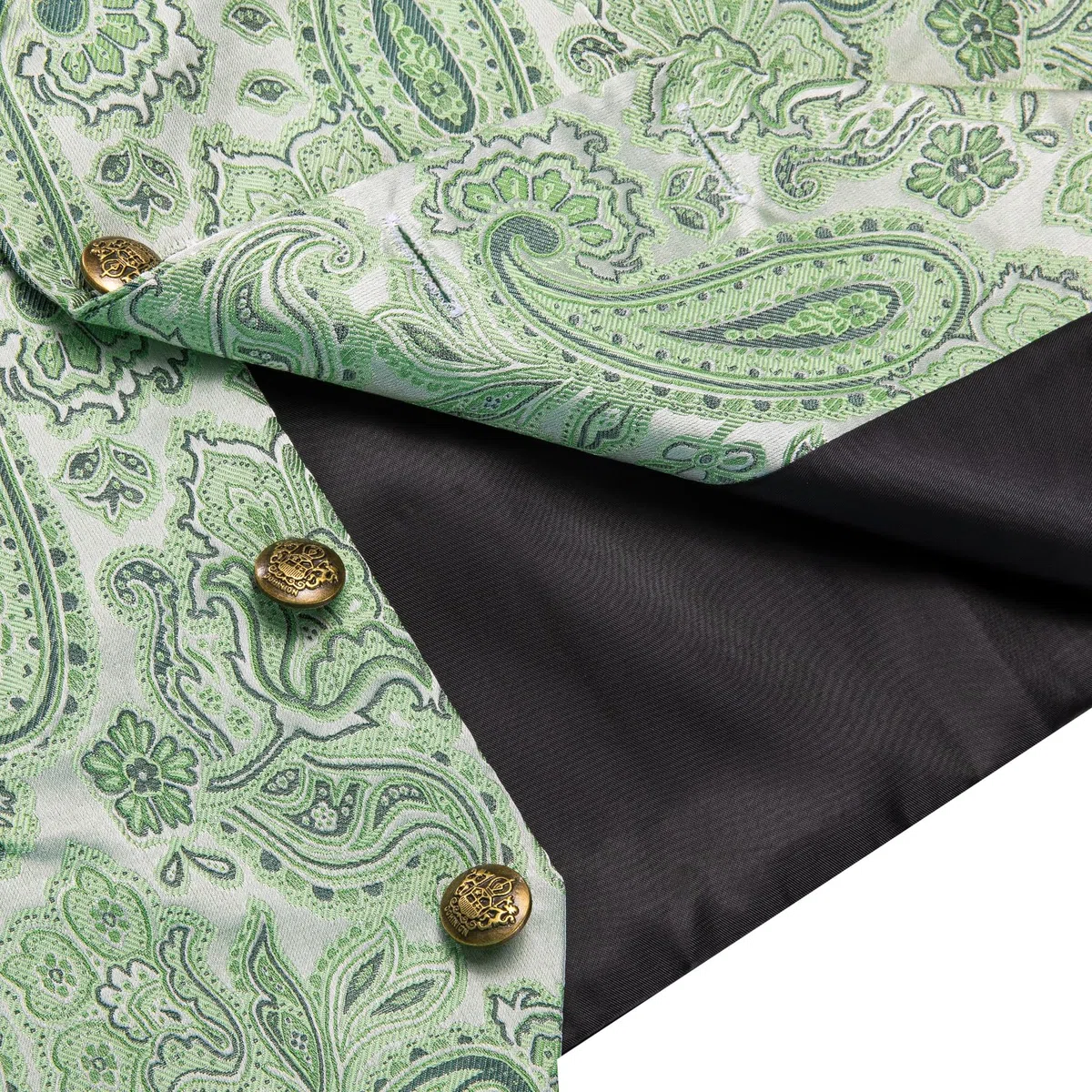 YourTies Gilet da uomo in seta jacquard floreale Paisley gilet cravatta tasca gemelli cravatta cravatta cravatta matrimonio formale