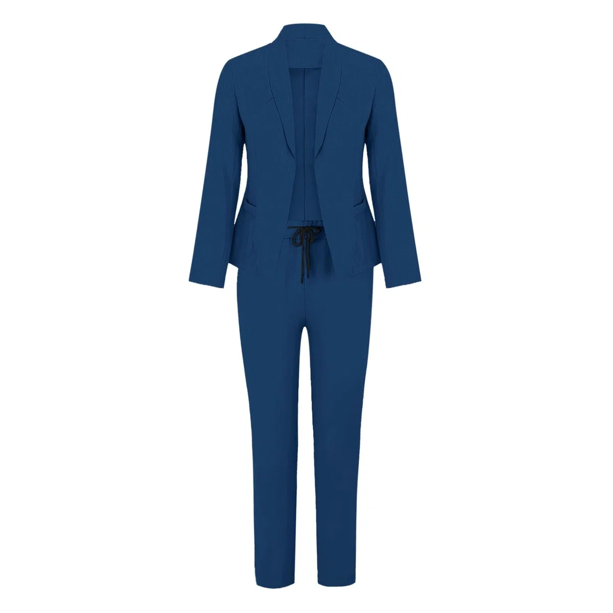 Generico Completo da Cerimonia Donna Elegante Due Pezzi Tailleur con Pantaloni E Giacca Leggeri Lavoro Cerimonia con Risvolto Maniche Lunghe Completo Business Suit E Lavoro