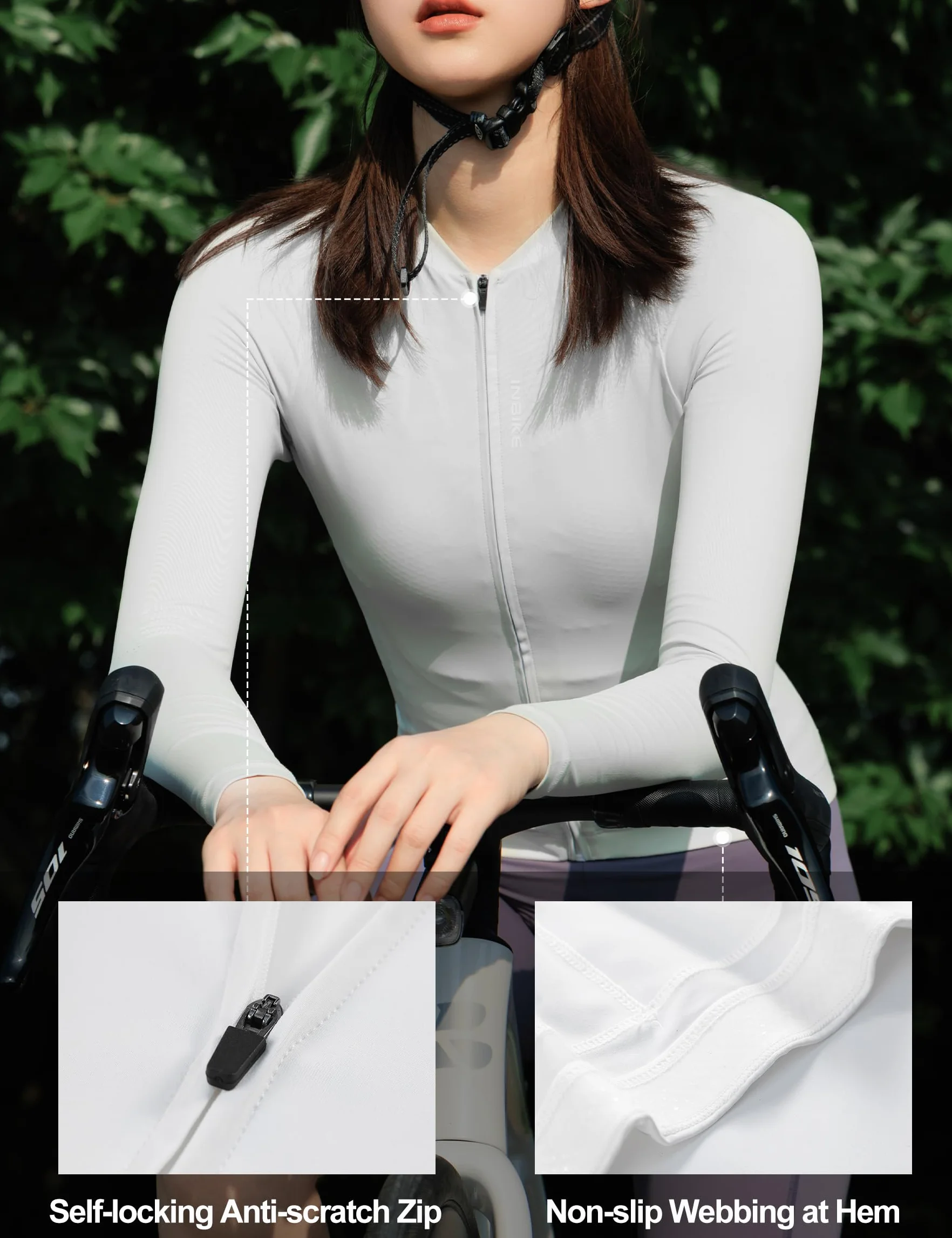 INBIKE Maglia Ciclismo Donna Maglia MTB Maniche Lunghe Maglia Bici Donna Traspirante Asciugatura Rapida Assorbente dal Sudore