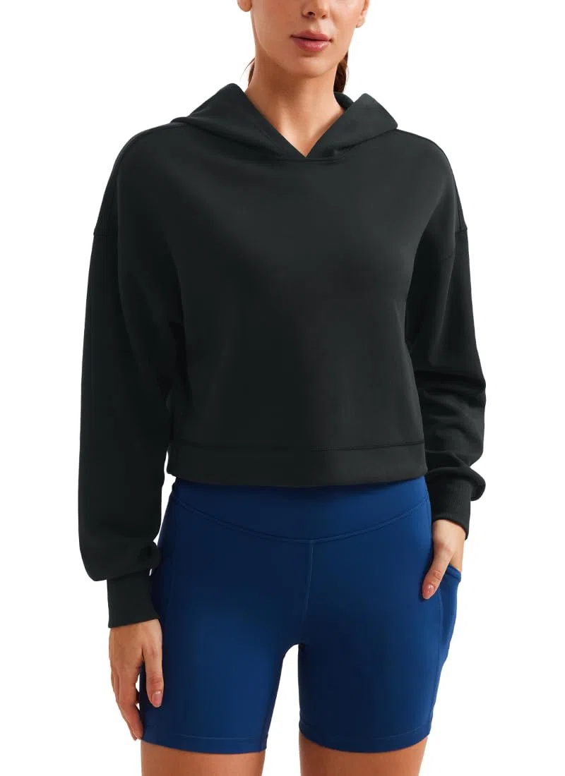 CRZ YOGA Donna SoftAura Felpa con Cappuccio a Manica Lunga con Cappuccio