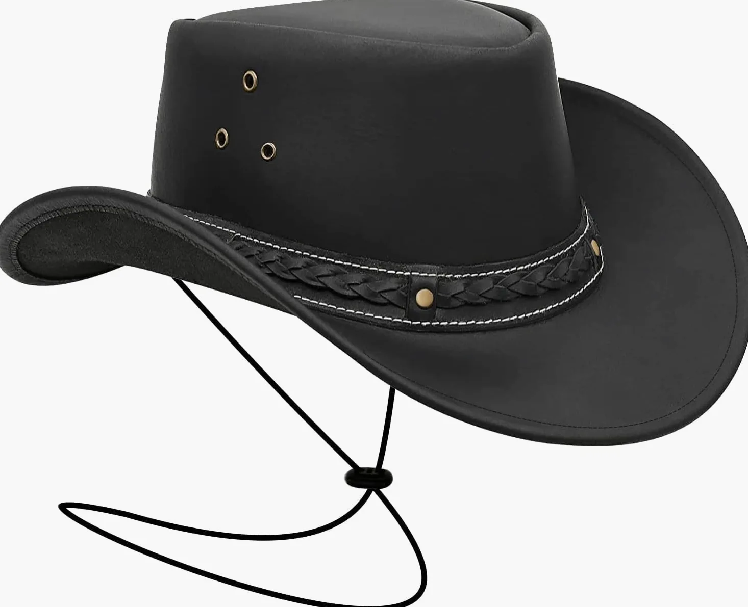 BRANDSLOCK Cappello da Uomo Vintage a Tesa Larga Stile Australiano a Tesa Unita sotto Il Cappello Bush