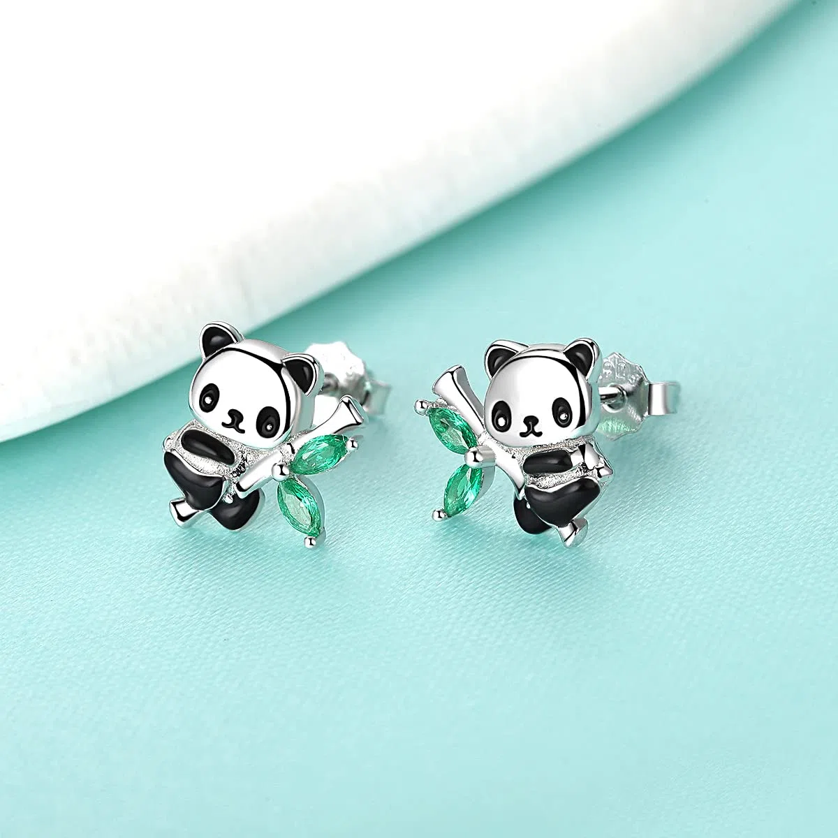 Orecchini Panda per Bambini Argento 925 Orecchini Ipoallergenici a forma di Panda Carino, Regali di Compleanno per Ragazze e Donne Adolescenti