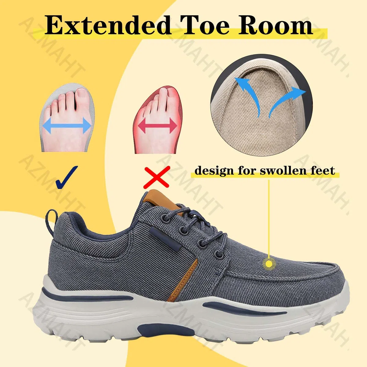Scarpe sanitarie Uomo comode Estive Casual Scarpe da Passeggio Scarpe diabetiche Scarpe Comode Anziani Scarpe sanitarie Uomo Scarpe da Corsa Antiscivolo,Cachi,46/280mm