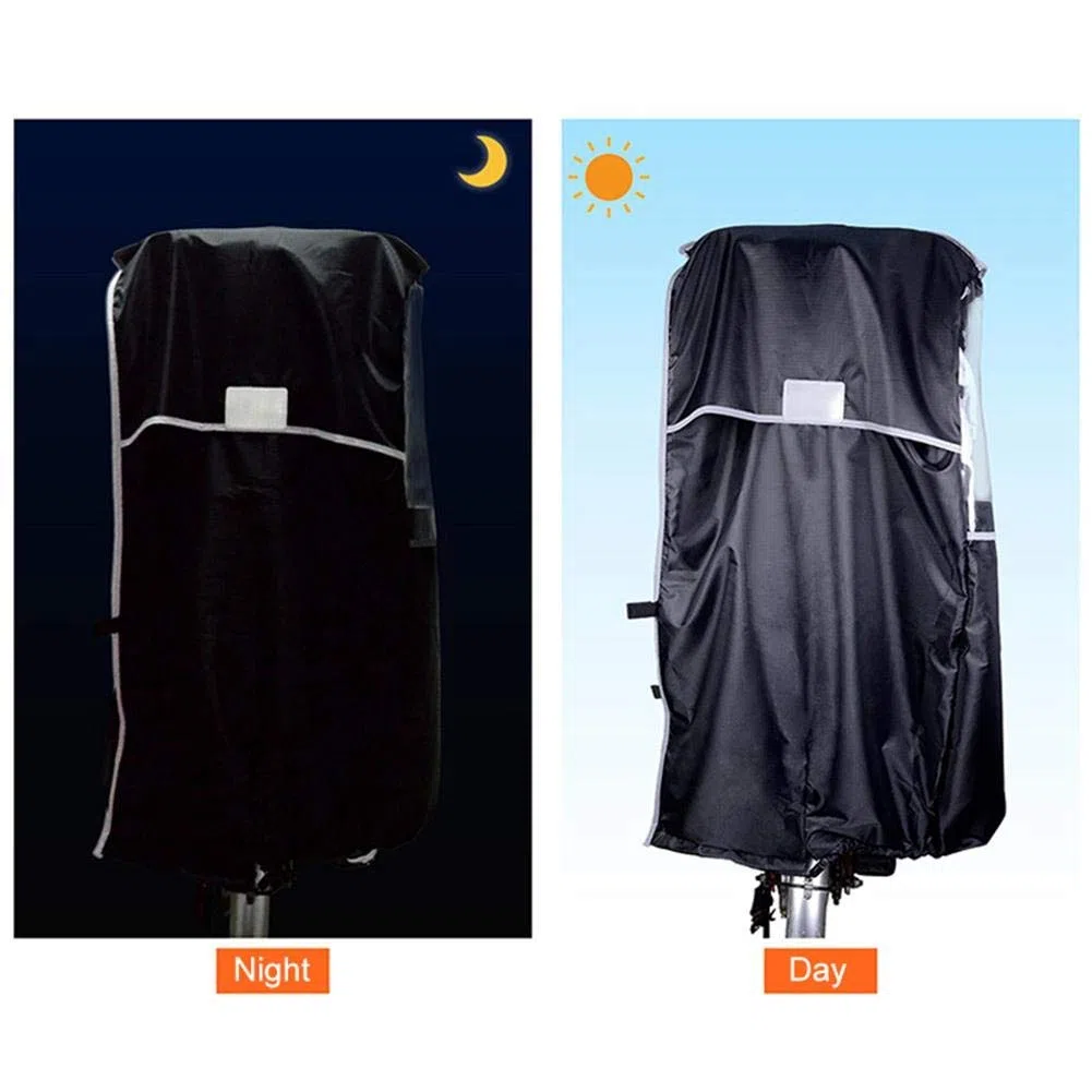 Copertura antipioggia per bicicletta Impermeabile per bicicletta per bambini Copertura antipioggia per bicicletta Protezione per la pioggia Sedili posteriori per bici Cappotto antipioggia(nero)