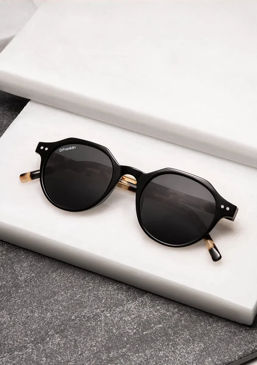 D.Franklin Occhiali da sole - Unisex - Con lenti protettive UV - Modello ultra light s - Ottagonali - Per uomo e donna - Sunglasses