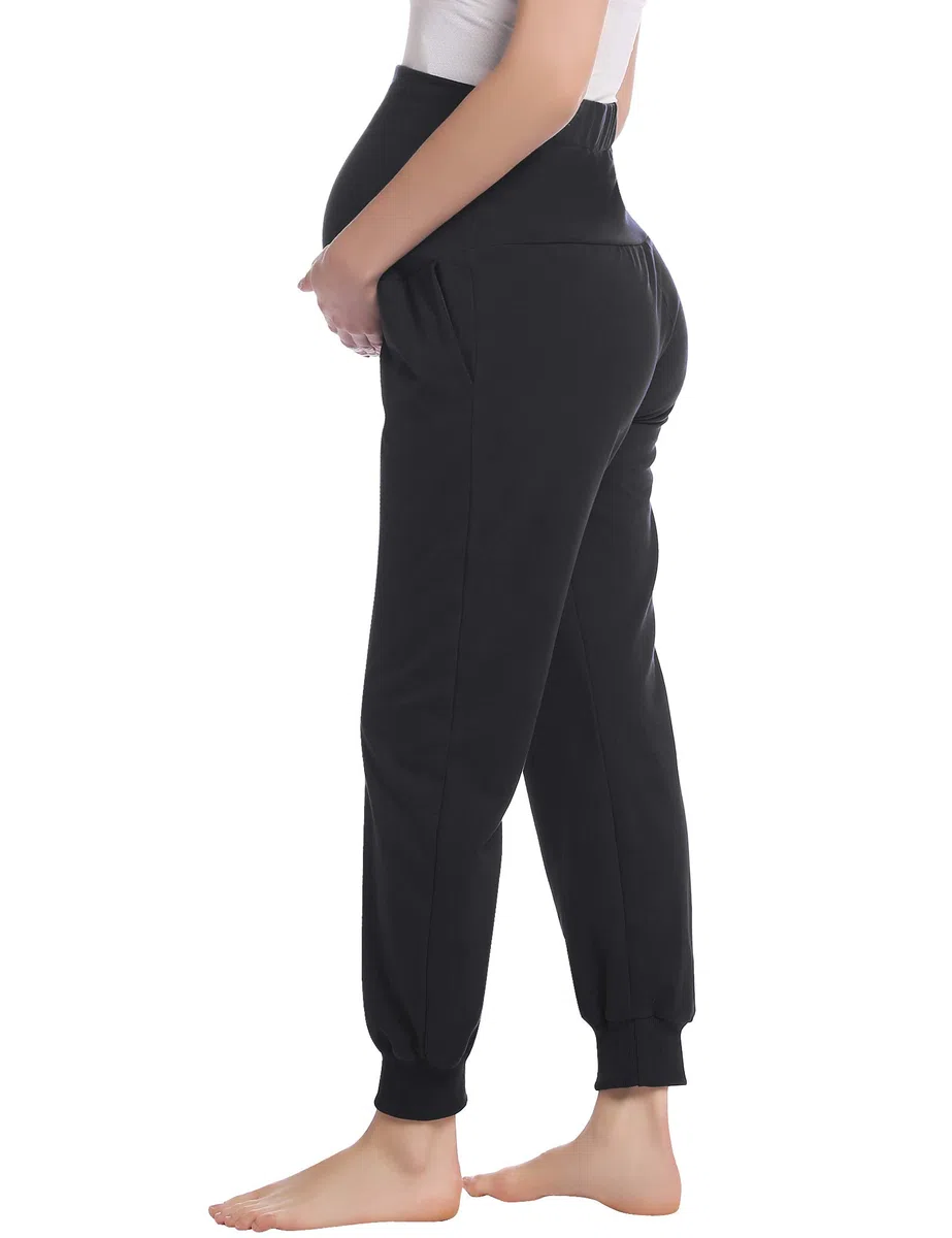 Pantaloni premaman lunghi da donna, per gravidanza, pigiama e yoga