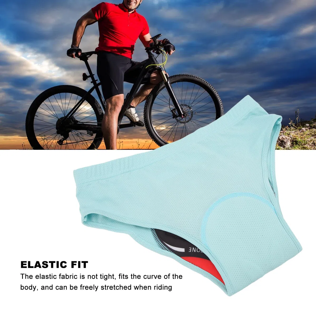 Tbest Intimo da Ciclismo da Uomo Slip da Ciclismo da Uomo Mutande da Bici Imbottite in Silicone Pantaloncini da Ciclismo Elastici Traspiranti Ad Asciugatura Rapida per L'Estate Guida