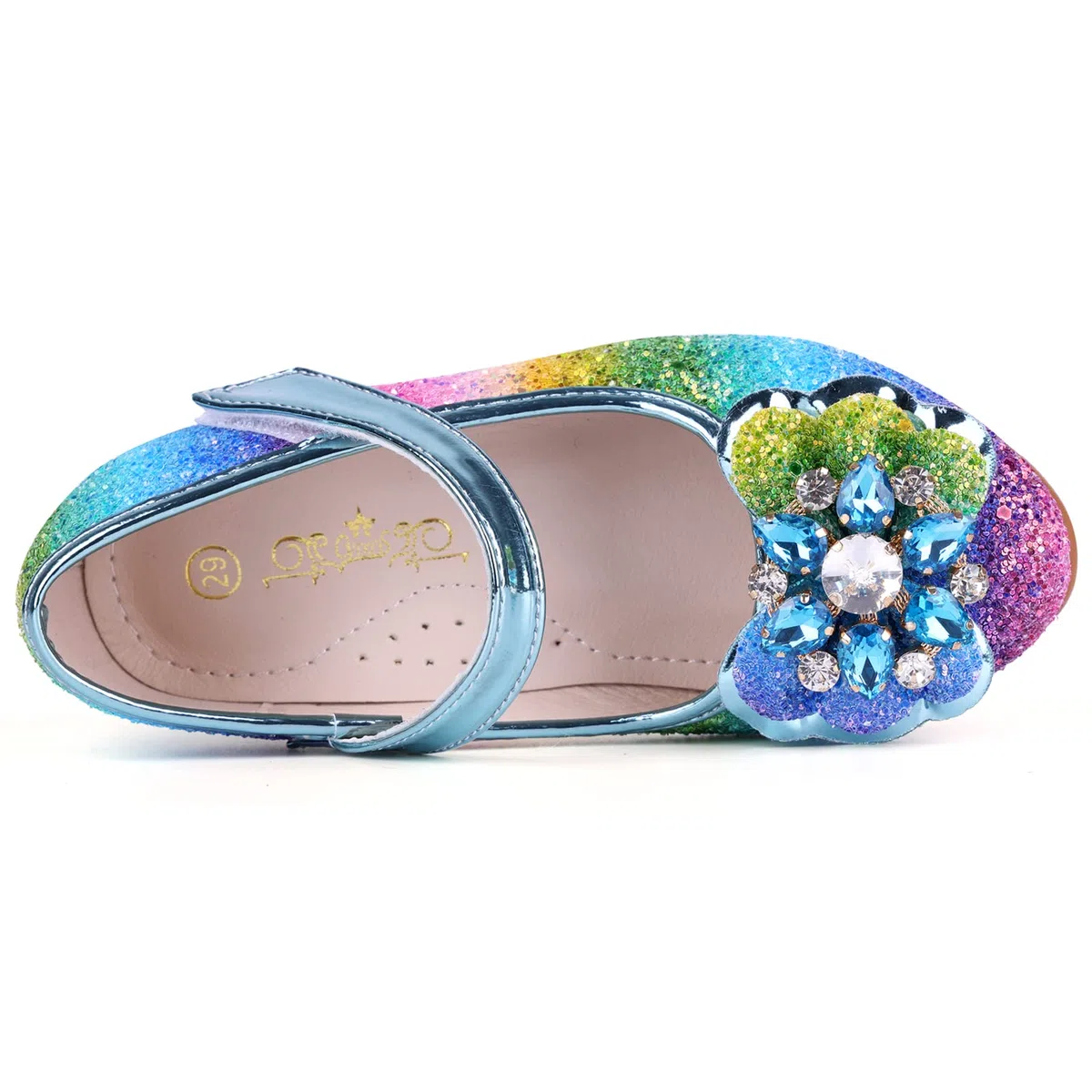 Scarpe Principessa Bambina Scarpe Paillettes Tacco Bambini Sandali Partito da Ragazze