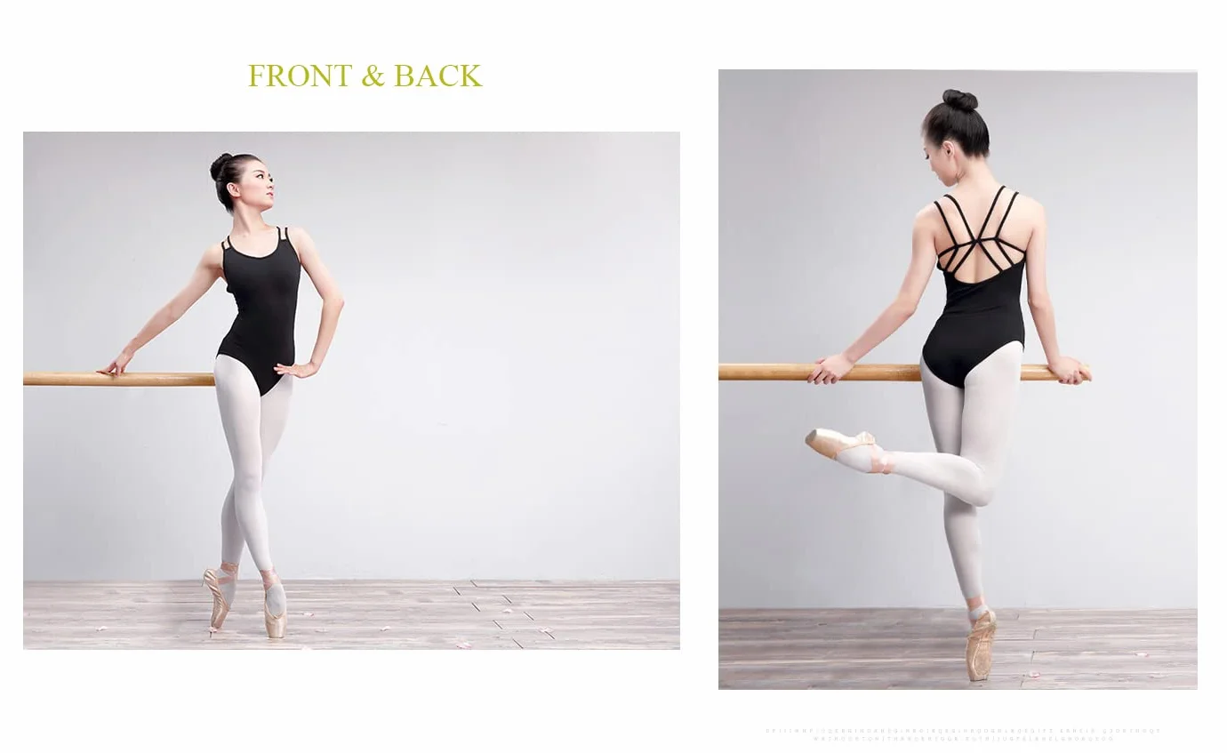 Donna Bodysuit per Balleto - Cotone Balleto Leotard Pagliaccetto per Danza, Abbigliamento da Ginnastica