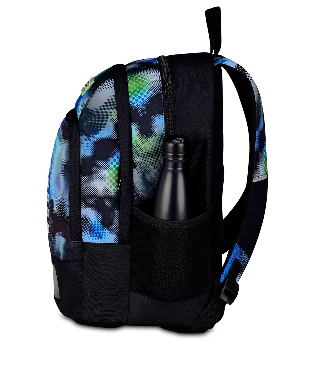 Seven Zaino Scuola Dual Write Down, Blu, Doppio Scomparto Da 31 Litri Di Capacità, Con Tasca Per PC, Tasca Per Borraccia e Tasca Con Organizer, Scuole Medie e Superiori, Per Ragazzo