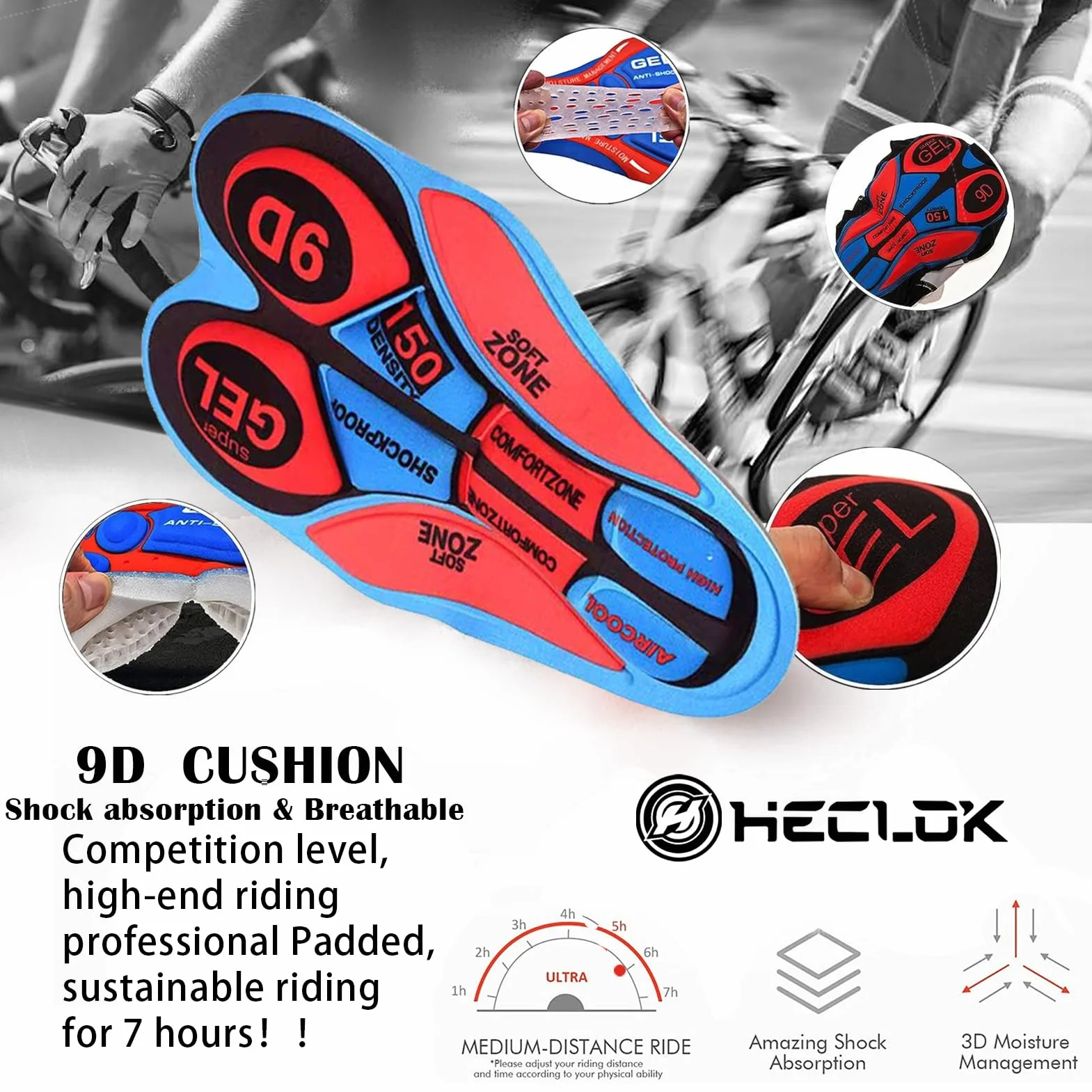 Uomo Abbigliamento Ciclismo Set Abbigliamento Completo Ciclismo Uomo Estivo per Bici da MTB Abbigliamento Ciclismo Set Tuta Bici Maglia + Salopette Pantaloncini 9D Gel Imbottito