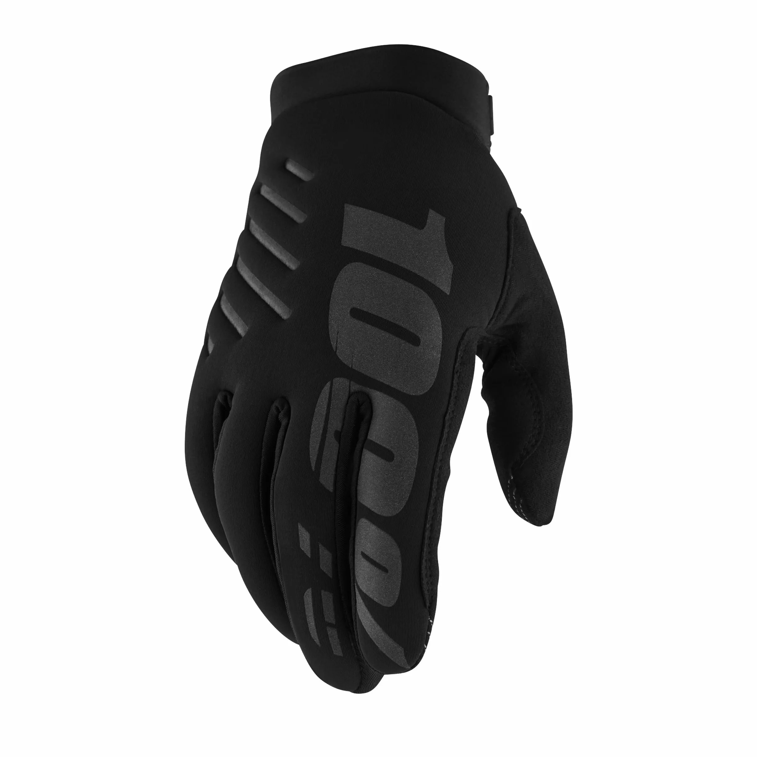 100% GUANTES Brisker Gloves Black-L Guanti, Nero (Negro), L Unisex-Adulto