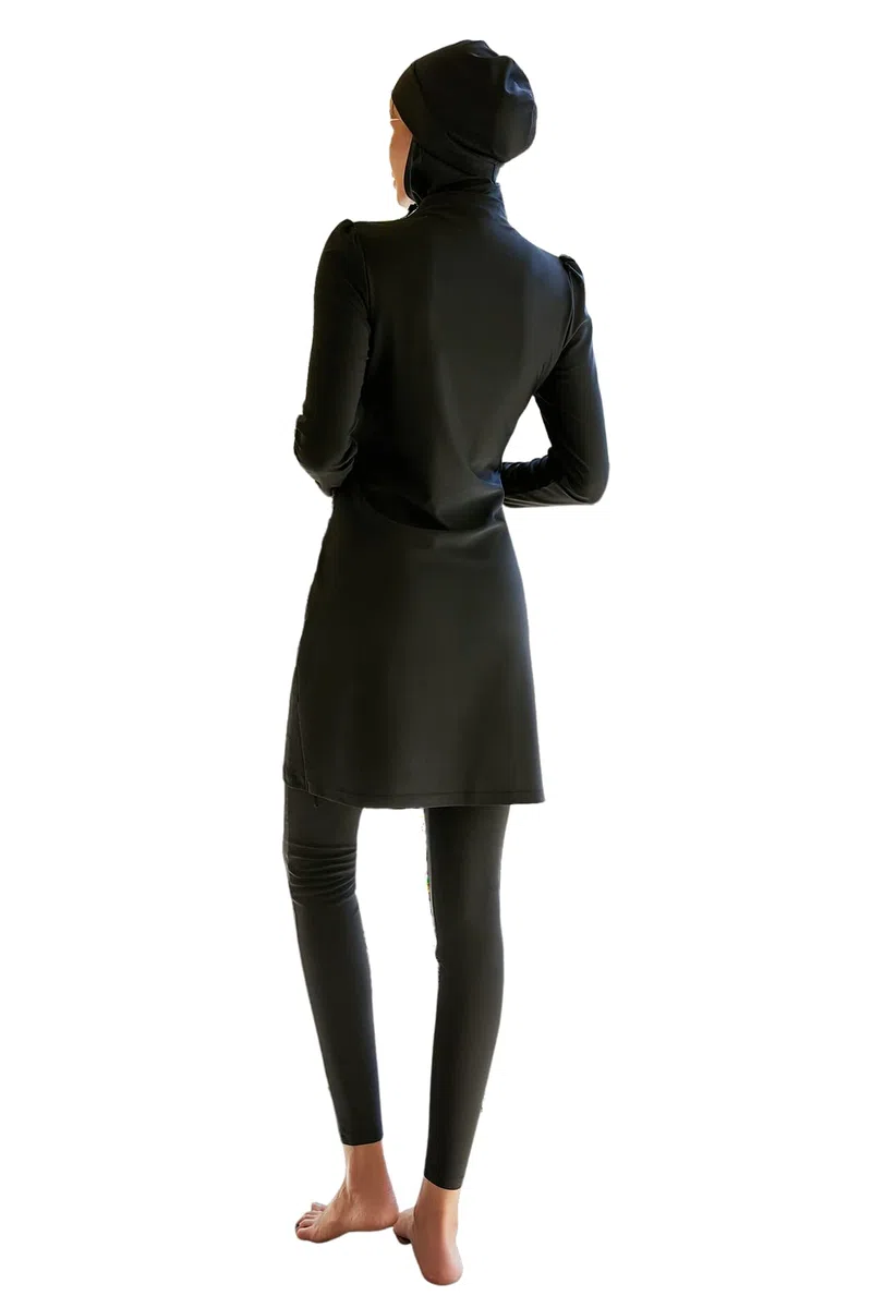 Greatfool Burkini Costume Donna Musulmana - Borkini Islamico Donna in 3 Pezzi con Copertura Modesta - Burkini con Protezione UV e Asciugatura Rapida