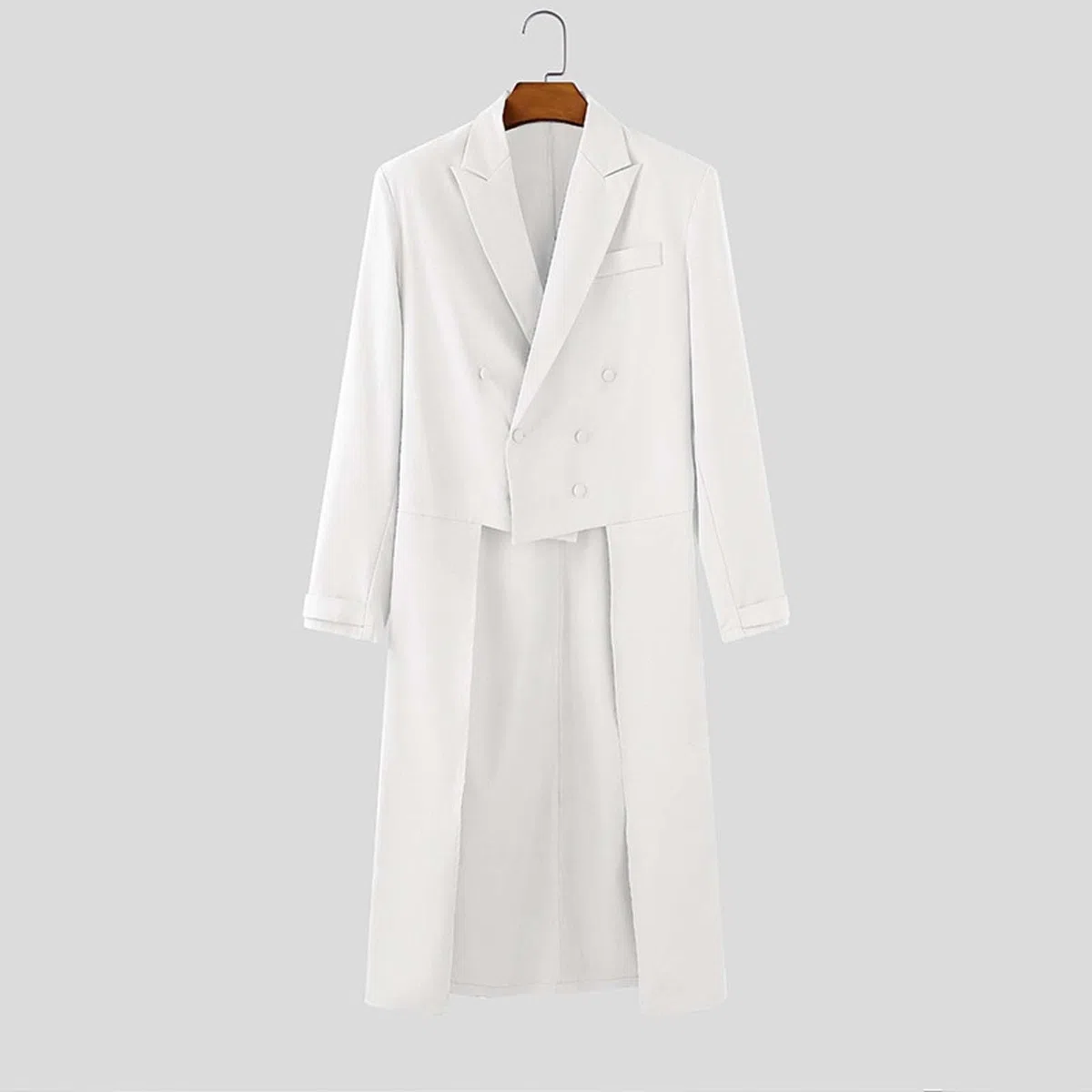 Generisch Giacca da uomo smoking slim fit, con coda di rondine, per balli, smoking, musicisti, cosplay, adulti, mago frack, costume mago, coda di rondine, cappotti formali