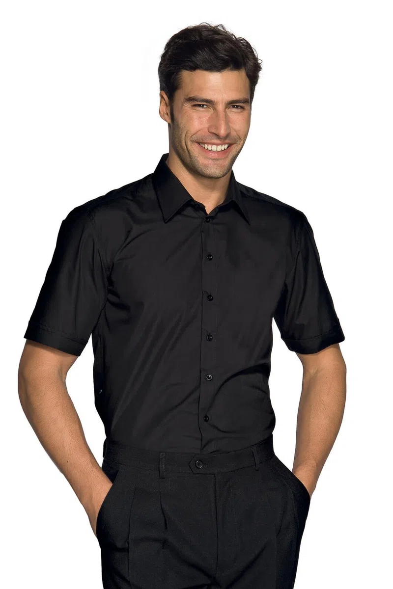 Isacco 061621 Cartagena Uomo Camicia, Taglia XL, Nero