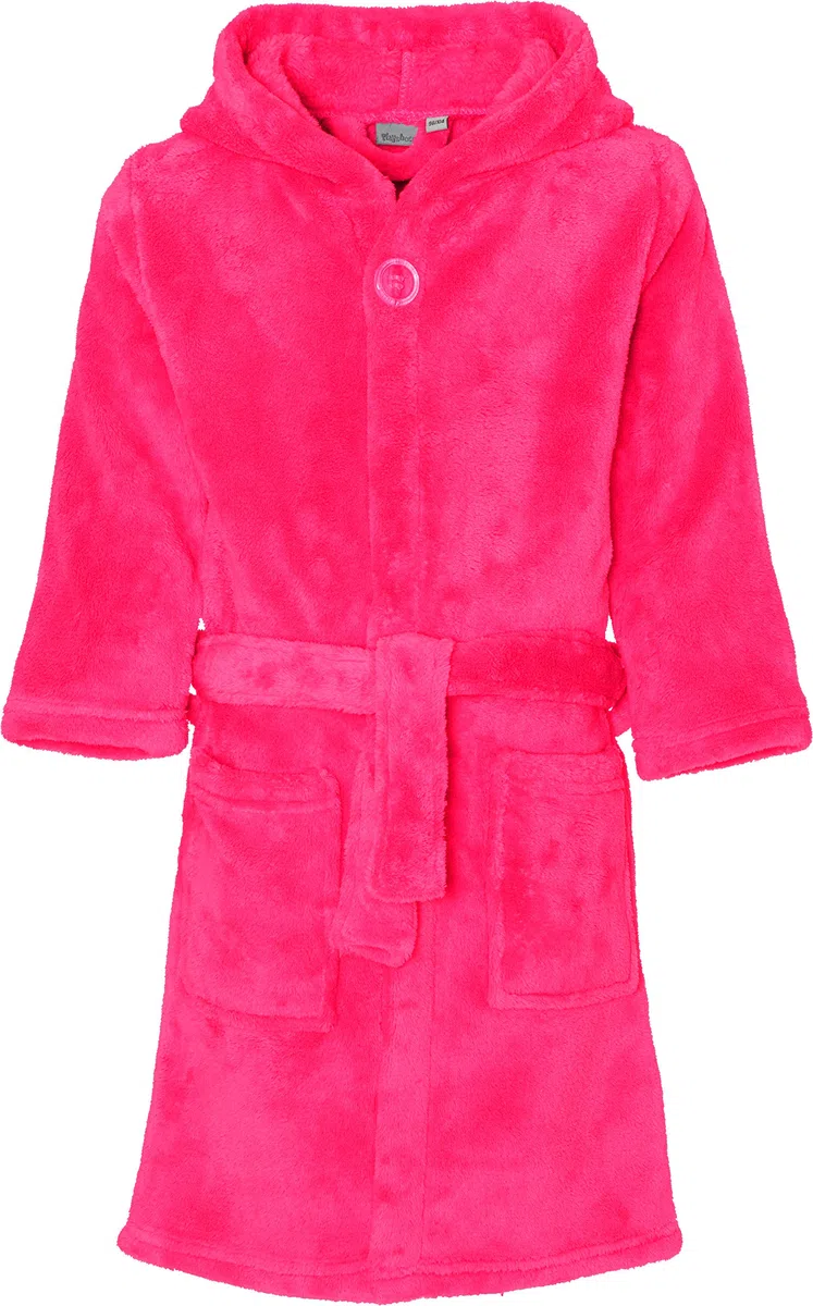 Playshoes Accappatoio in pile per bambini, Vestaglia Unisex - Bambini e ragazzi, rosa, 122/128