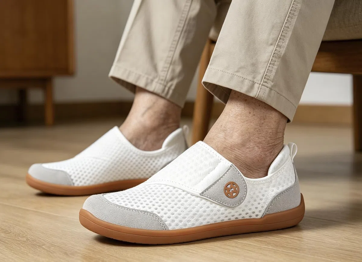Pantofole Diabetici Donna Uomo Larghe Leggero comodità Traspiranti Regolabili Scarpe Piedi gonfi Ortopediche Anziani Scarpe da Riabilitazione Passeggio Estate