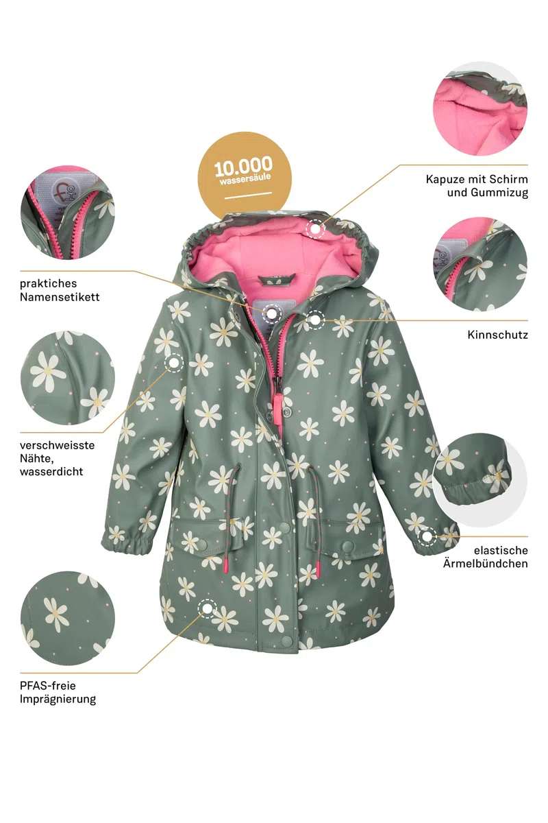 first instinct by killtec Fios 15 Mns Ct Parka gommato/impermeabile con cappuccio Unisex - Bambini e ragazzi