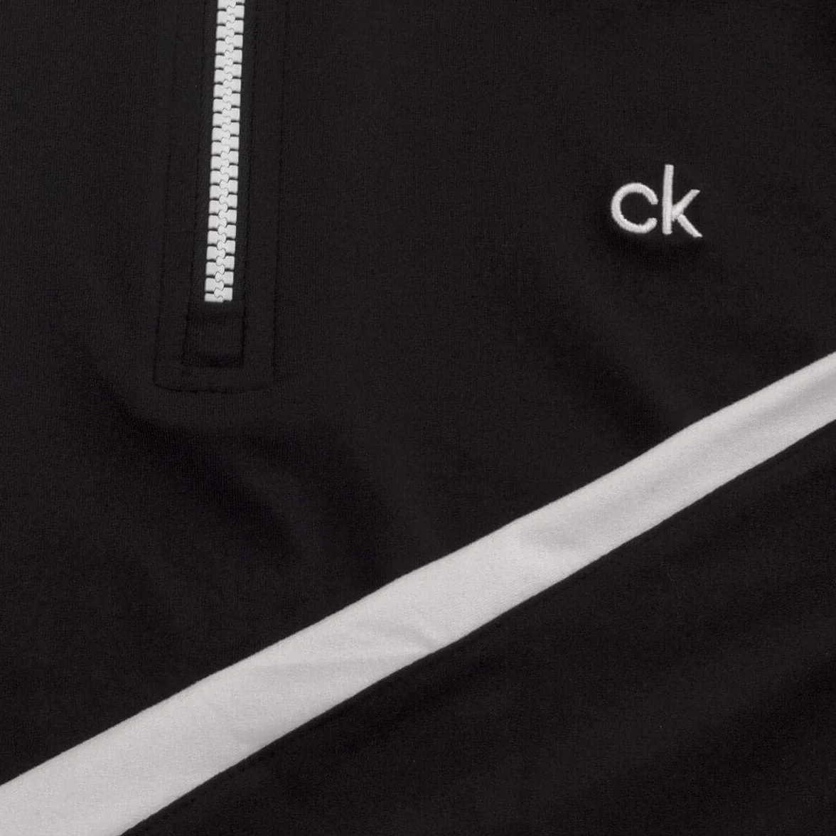 Calvin Klein Uomo 2026 Maglione Newport con Zip a 1/4 con Maniche a Righe