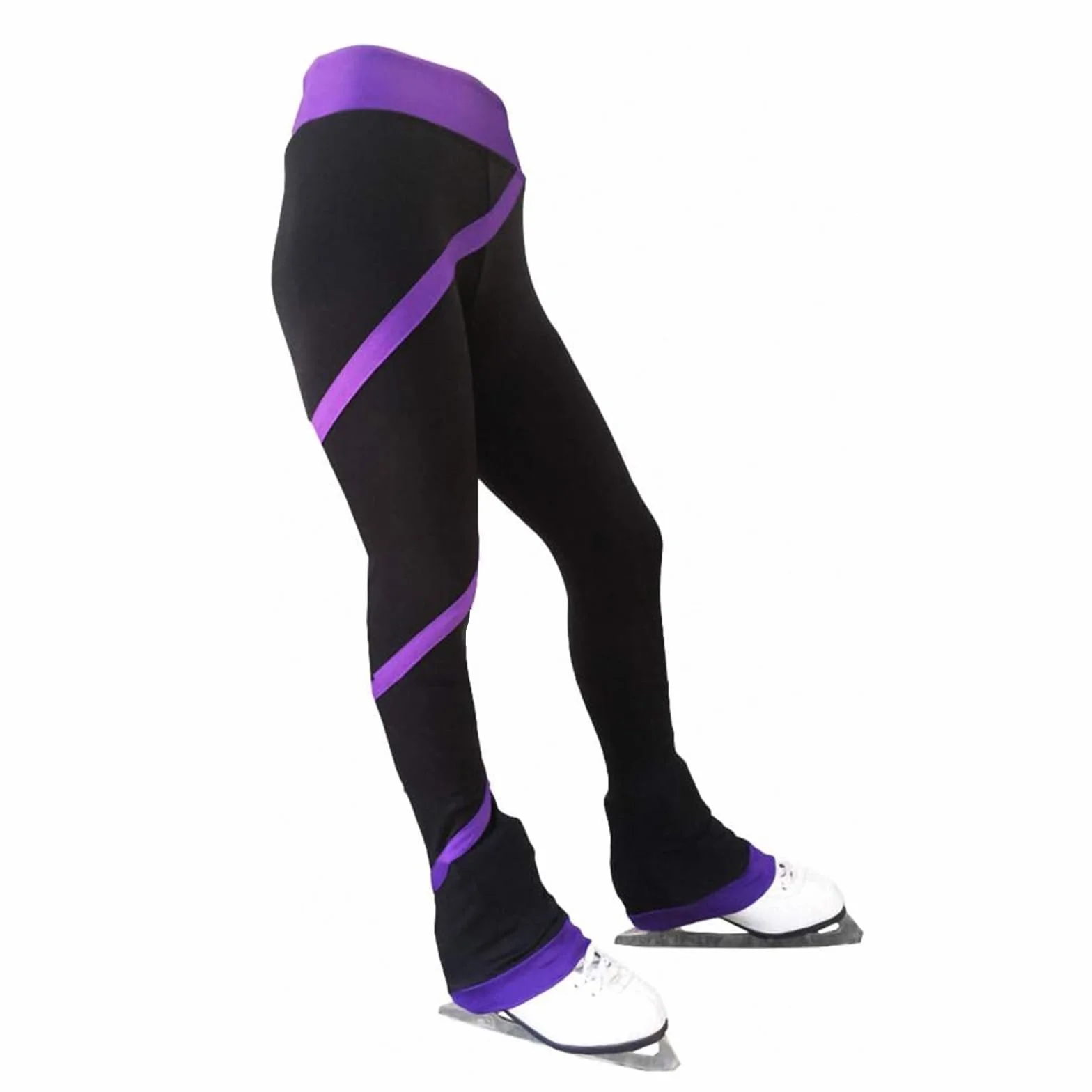 LIUHUO Pantaloni da Pattinaggio Artistico, da Donna, per Pattinaggio, Allenamento, con Pantaloni in Velluto