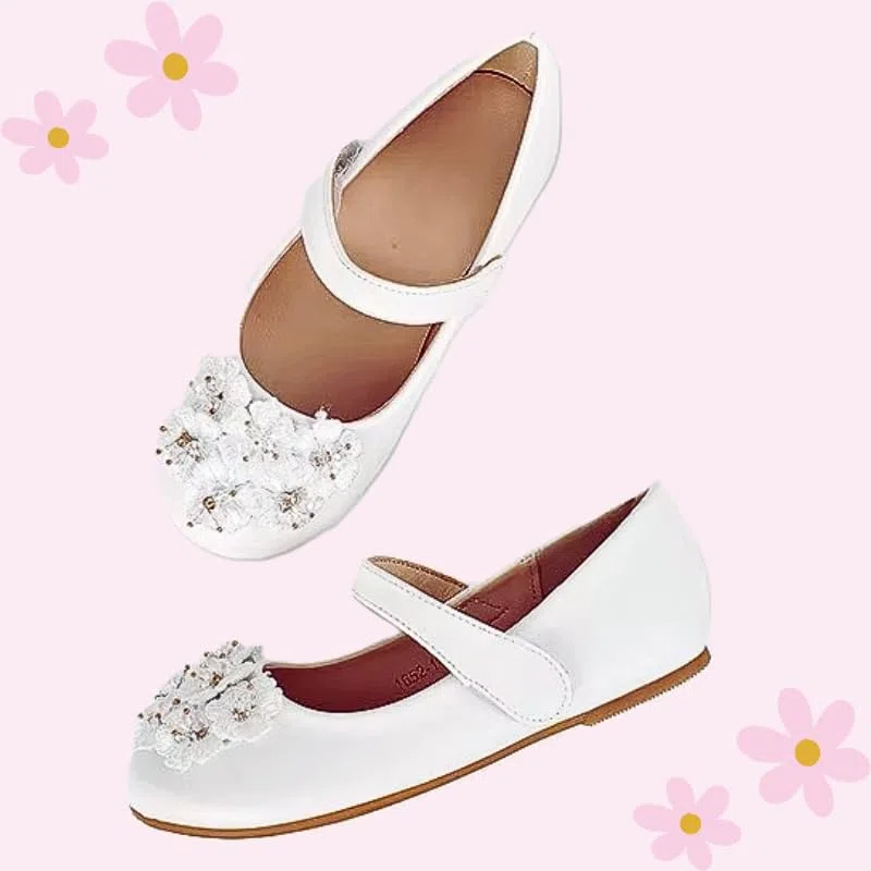 Ballerine da Bambina con Unicorno, Scarpe Basse Casual, Colori Metallizzati, Suola Arcobaleno Antiscivolo