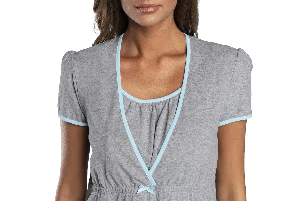Italian Fashion Camicia da Notte Parto Ospedale | Vestaglia Donna Ospedale | Camicia da Notte Parto | Pigiama Premaman con Chiusura | Vestiti Premaman S-XXL
