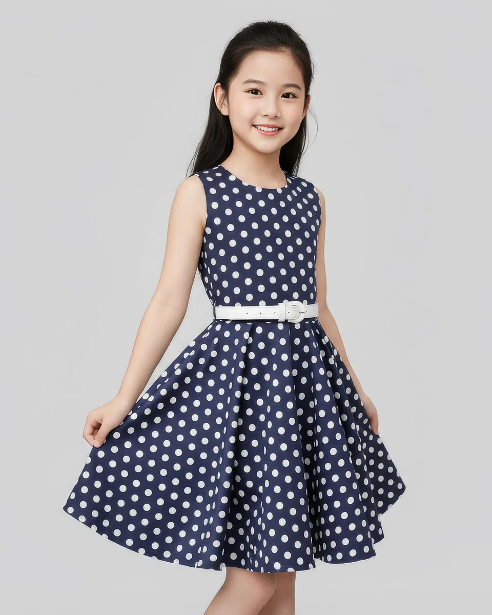 BlackButterfly Bambini Abito Vintage a Pois Anni '50 "Audrey