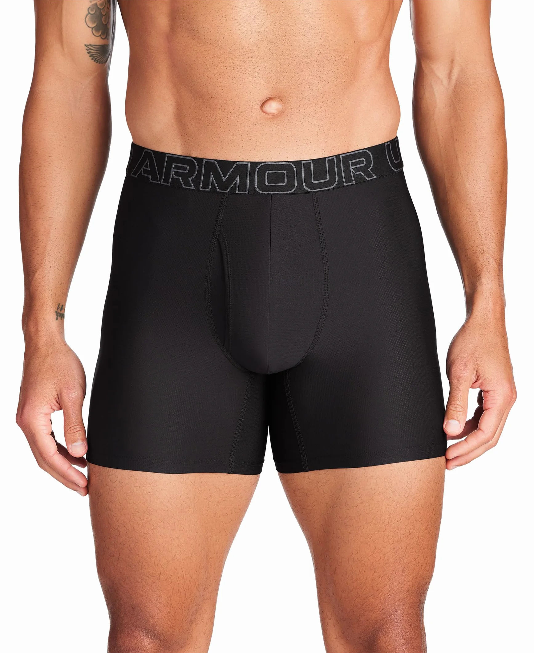 Under Armour Tech Mesh 6-inch Boxerjock 2-Pack Boxer Corti Uomo (Pacco da 3)