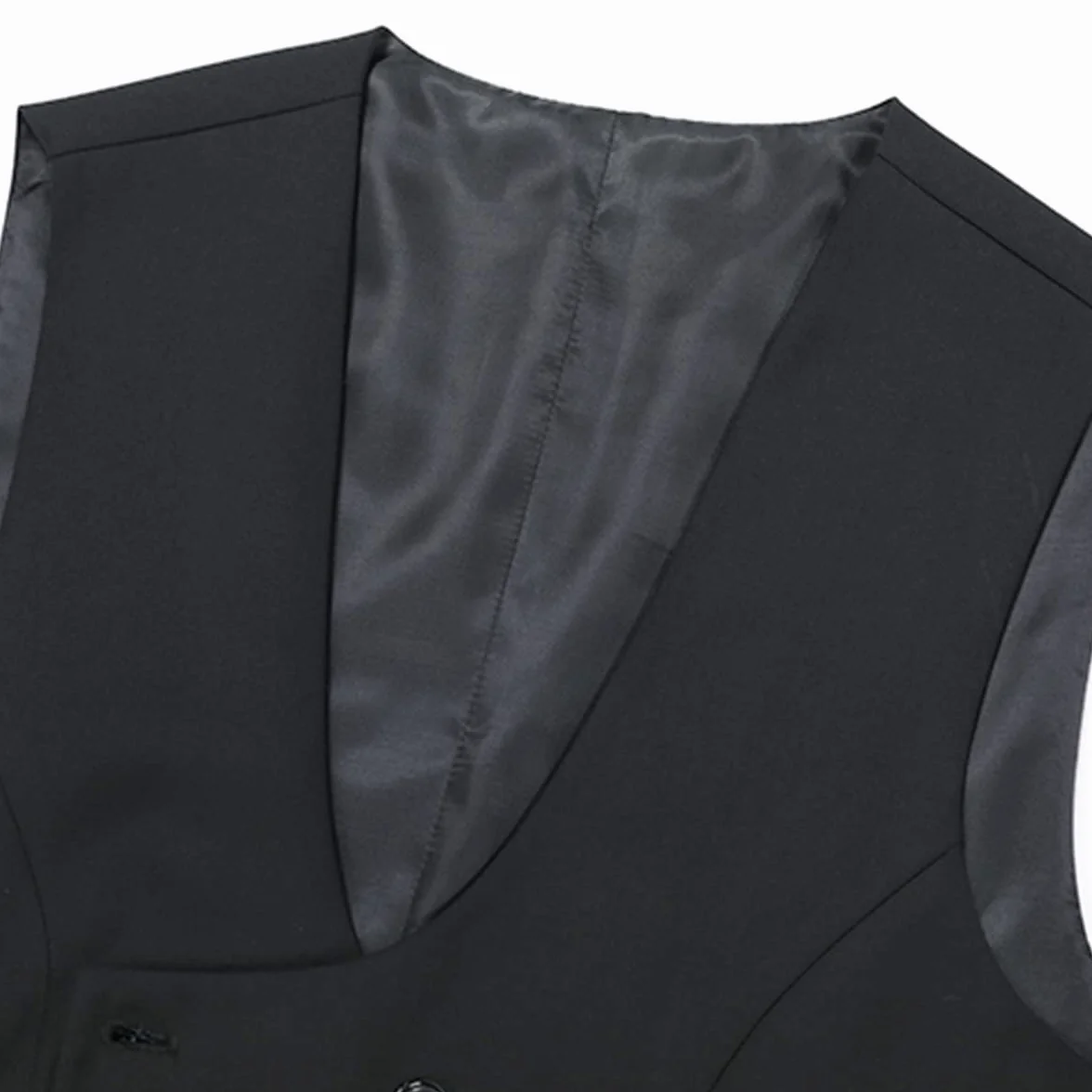 Allthemen Gilet da Uomo Gilet da Abito Doppiopetto Gilet da Uomo Western con Scollo Rotondo per Affari