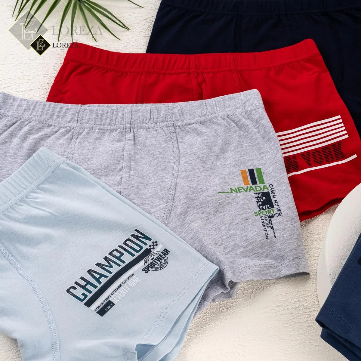 LOREZA ® 10 Boxer Ragazzi Bambino Intimo Mutande Ragazzo in Cotone 2-15 Anni