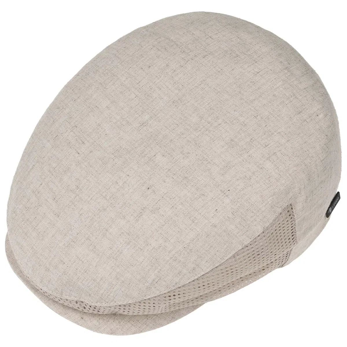 LIPODO Coppola Uomo Lino Beige Made in Italy 60% Cotone 40% Lino Berretto con Visiera Inserto e Fodera in Rete Estivo Primavera Estate