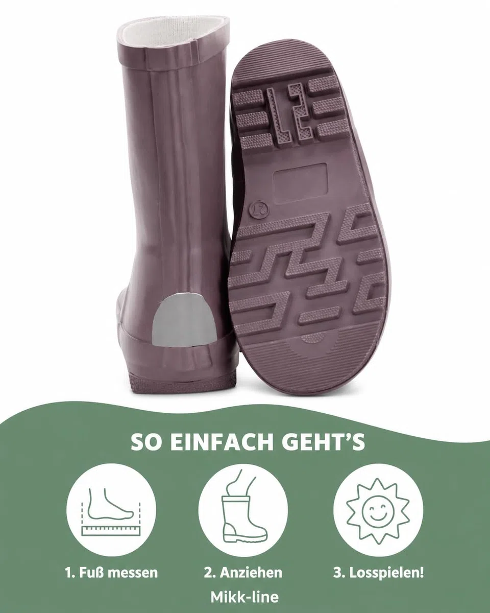 Mikk-line Stivali di gomma per bambini Bare Foot | Stivali da pioggia per bambini imbottiti | Stivali di gomma imbottiti per bambini | Stivali di gomma impermeabili | Scarpe da pioggia e stivali per