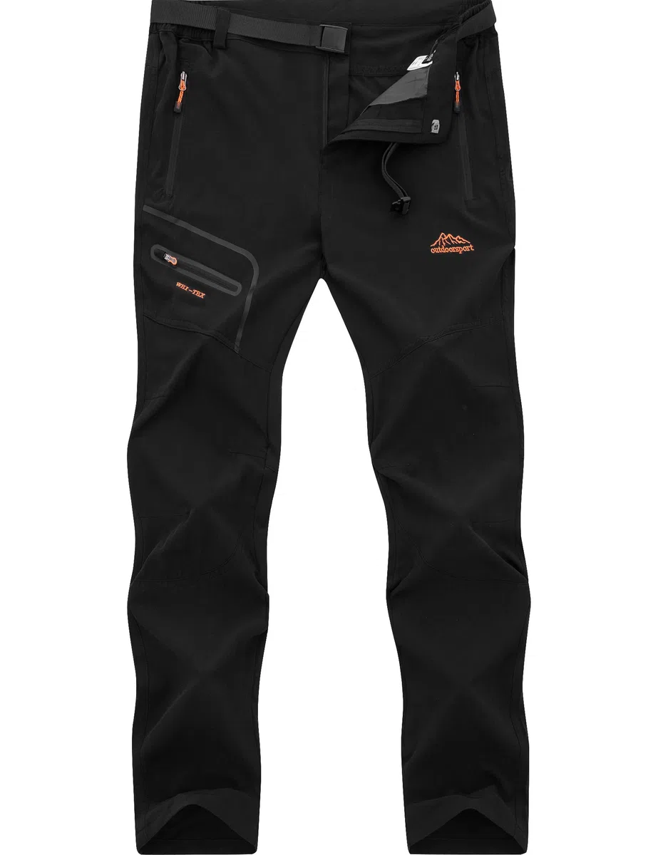 Pantaloni Trekking Uomo Softshell Pantaloni da Lavoro Estivi Impermeabili Pantaloni Montagna Escursionismo Leggero Traspirante Asciugatura Rapida All'aperto