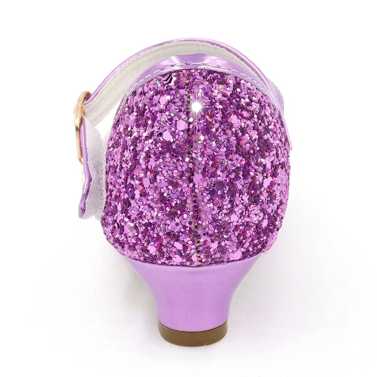 Principessa Bambina scarpa Glitterate Tacchi Ragazza Cosplay Principessa Paillettes Eleganti Bambina Cerimonia Festa, Viola/ 33