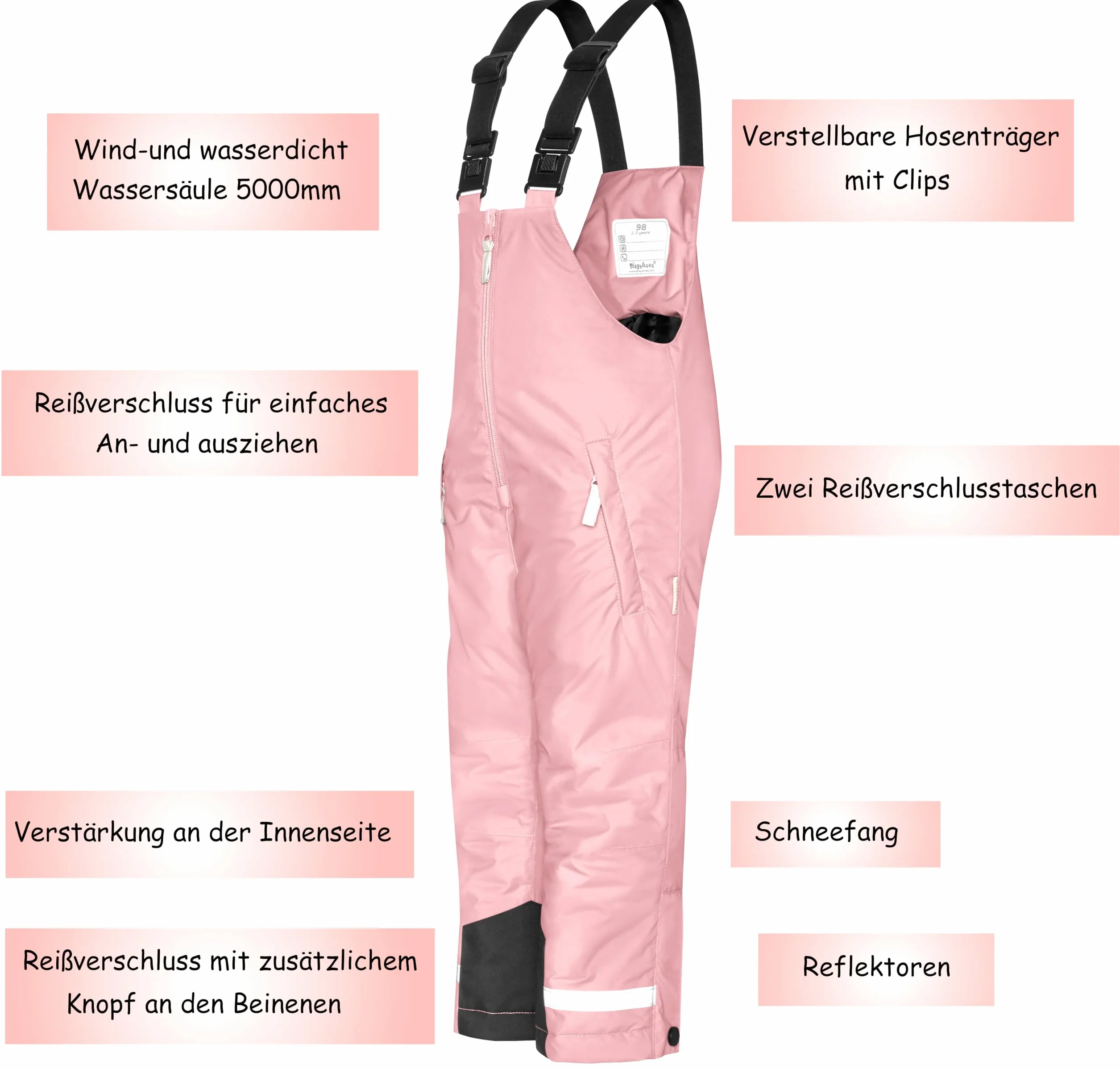Playshoes - Schneehose, Salopette da Neve Unisex - Bambini e Ragazzi