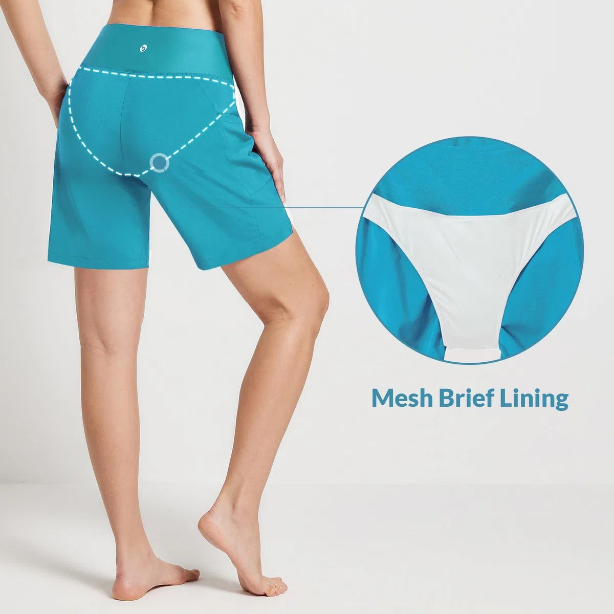baleaf Pantaloncini da Bagno Donna con Fodera Costumi da Bagno Asciugatura Rapida UV Protenzione